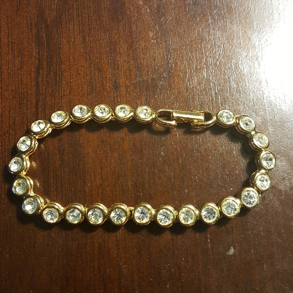 No Brand Jewelry - Gold Rhinestone Link Bracelet France